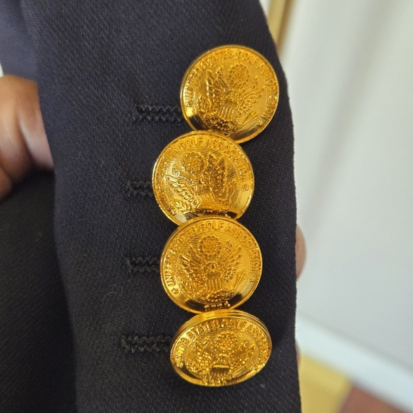 Brooks Brothers Stellita Fit U.S. Golf Assoc Gold Button Navy Wool Blazer 4 - Picture 6 of 12